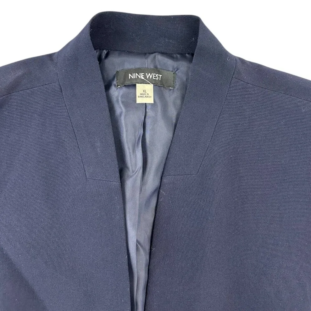 Nine‎ West Open Front Navy Blazer